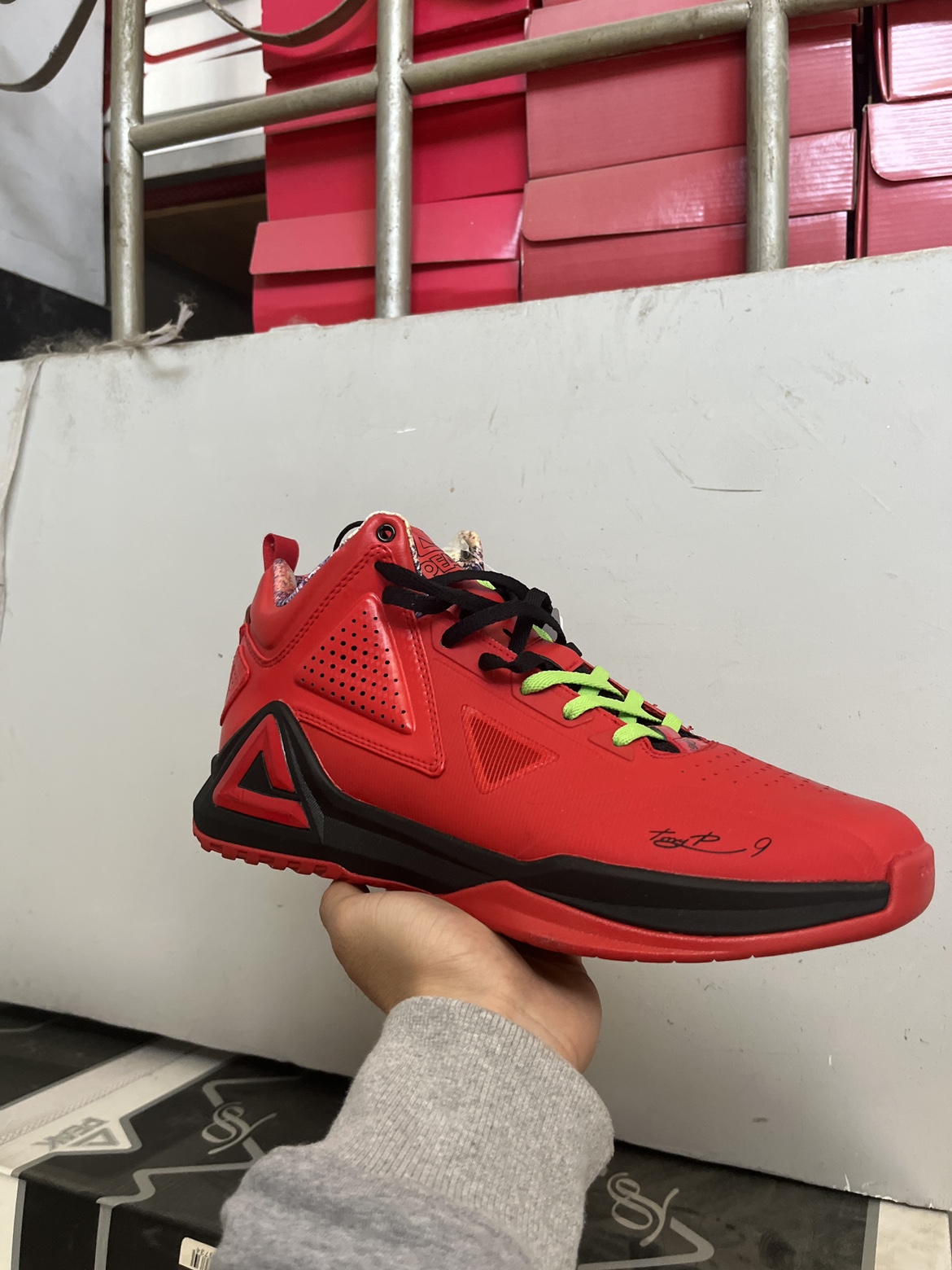 peak/匹克帕克一代篮球鞋男减震 闪电TP9签名大码运动鞋 E34323A - 图0