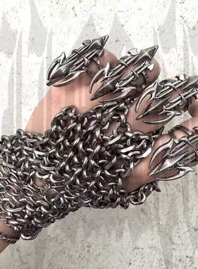 【AGD】IIIMIII糜烂金属系列 亚文化饰品暗黑工业感镂空戒指 礼物