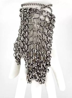 【AGD】IIIMIII糜烂金属系列链条不规则拼接手链 亚文化饰品手镯