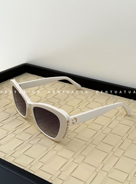 DENTUATUA 甜酷女孩的本命镜！26ss 金属扣串珠猫眼太阳眼镜 墨镜