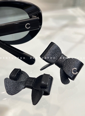 DENTUATUA 复古甜心风！25FW 可拆卸蝴蝶结金属猫眼墨镜 太阳眼镜