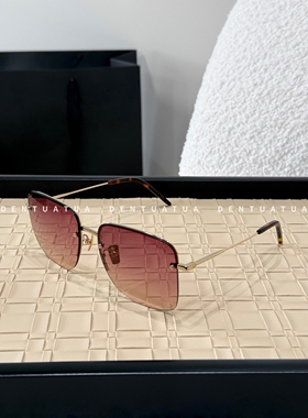 DENTUATUA 法式美学叙事！25FW 方形金属半框太阳眼镜墨镜 男女款