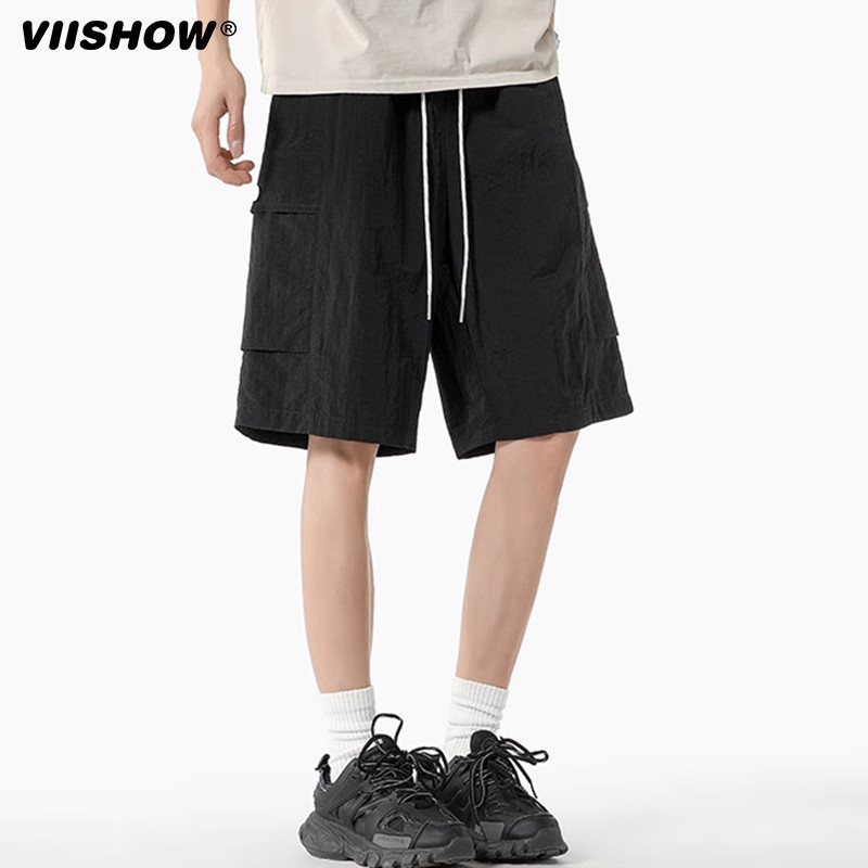 VIISHOW工装短裤男夏季冰丝凉感速干休闲直筒裤潮流运动五分裤,淘宝优惠券,粉丝福利购,淘宝优惠卷