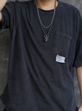 日韩新款男士哈吊坠不掉色项链