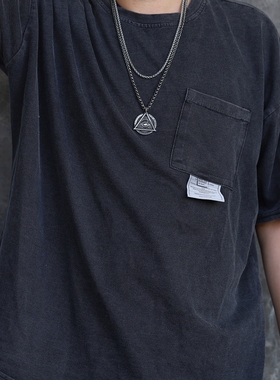 恶魔之眼男士高街风钛钢毛衣链