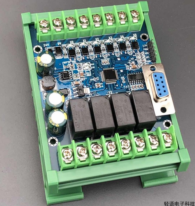 PLC工控板国产PLC模块FX2N 1N 10MR控制器带导轨简易延时模块 - 图0