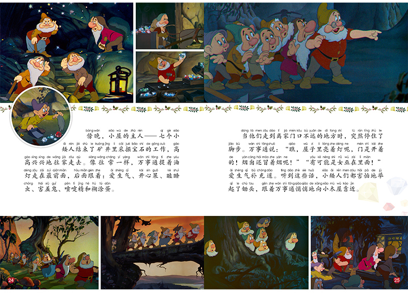 【2件29元】迪士尼国际金奖动画电影故事书 注音版白雪公主3-6周岁儿童绘本童话故事书动漫卡通连环画一二年级注音课外读物 - 图1