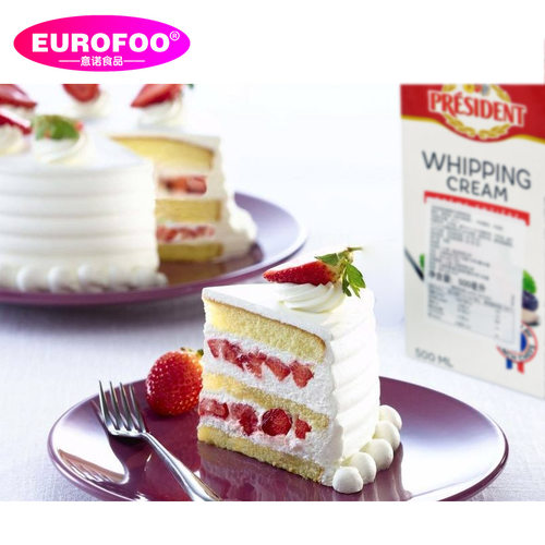 CREAM 总统淡奶油500ml 法国进口家用稀奶油蛋糕裱花奶油烘焙原料 - 图2