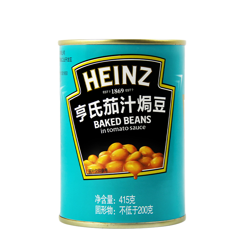 亨氏茄汁焗豆415g*4罐 BAKED BEANS番茄汁黄豆白芸豆罐头西餐配料-图3