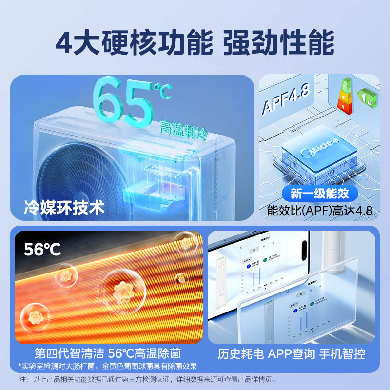 美的酷省电系列空调官方正品一级卧室家用1.5匹挂机3匹立式柜机