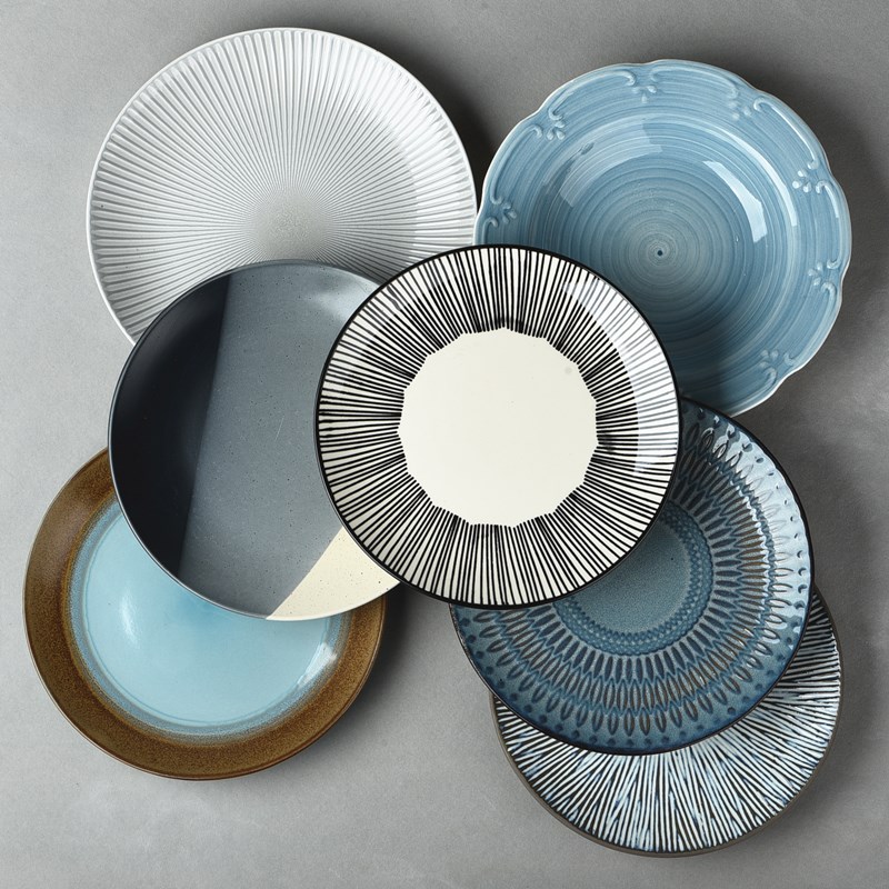 艺家盘子陶瓷菜盘创意家用餐具简约面碗日式菜碟圆形碟子早餐盘子
