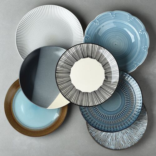 艺家盘子陶瓷菜盘创意家用餐具简约面碗日式菜碟圆形碟子早餐盘子 - 图0