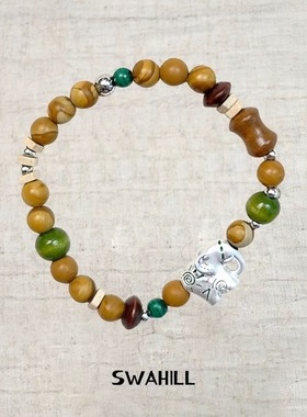 SWAHILL银饰小象手串
