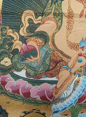 古玩杂项旧藏刺绣黄财神挂画装饰画客厅书房茶室挂画