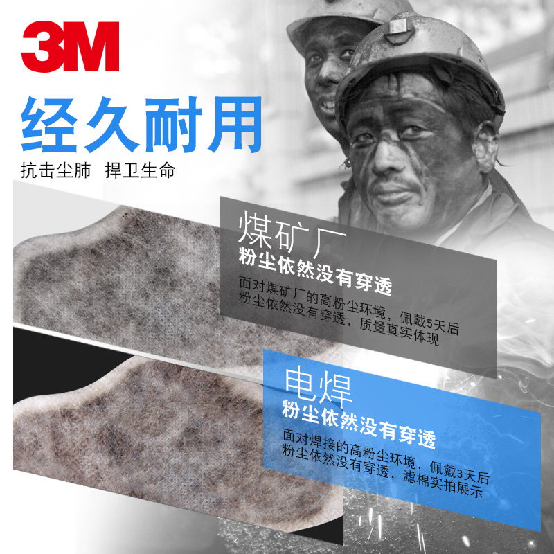 正品3M3701cn防粉尘颗粒物过滤棉配3200面具面覃过滤垫防护棉防尘 - 图1