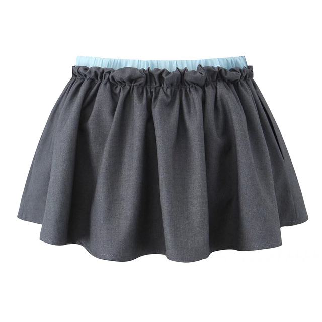 Playful double-waist design low-waist strappy skirt for women