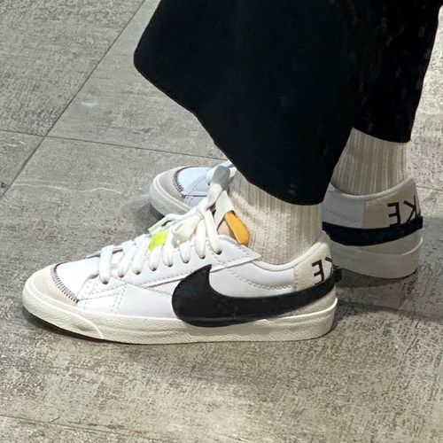耐克/Nike Blazer Jumbo 低帮防滑男款板鞋 白黑色 DN2158-101 - 图0