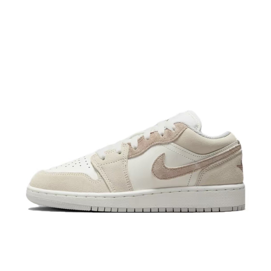 耐克/Nike  Jordan 1 米白女款防滑耐磨舒适低帮板鞋 HF1863-200,淘宝优惠券,粉丝福利购,淘宝优惠卷