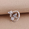 All-over S925 sterling silver butterfly ring women's niche design high-end index finger ring fashionable personality versatile ring