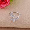 All-over S925 sterling silver butterfly ring women's niche design high-end index finger ring fashionable personality versatile ring