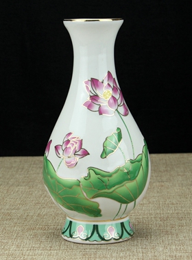 陶瓷花瓶观音净水瓶莲花甘露瓶