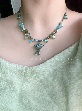 原创捷克琉璃湖影项链