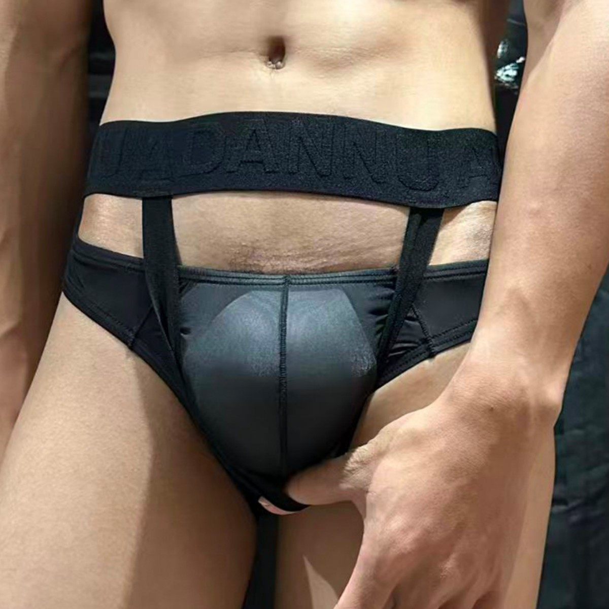 《吴教练实拍图》男士内裤性感纯欲吊环挂绳三角裤男生半AD7291,淘宝优惠券,粉丝福利购,淘宝优惠卷