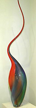 琉璃天堂鸟 KTV吹制艺术玻璃 酒店装饰品软装饰品特色工艺品