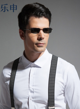 变色眼镜男超轻纯钛商务半框近视墨镜眼睛框潮流女士偏光太阳眼镜