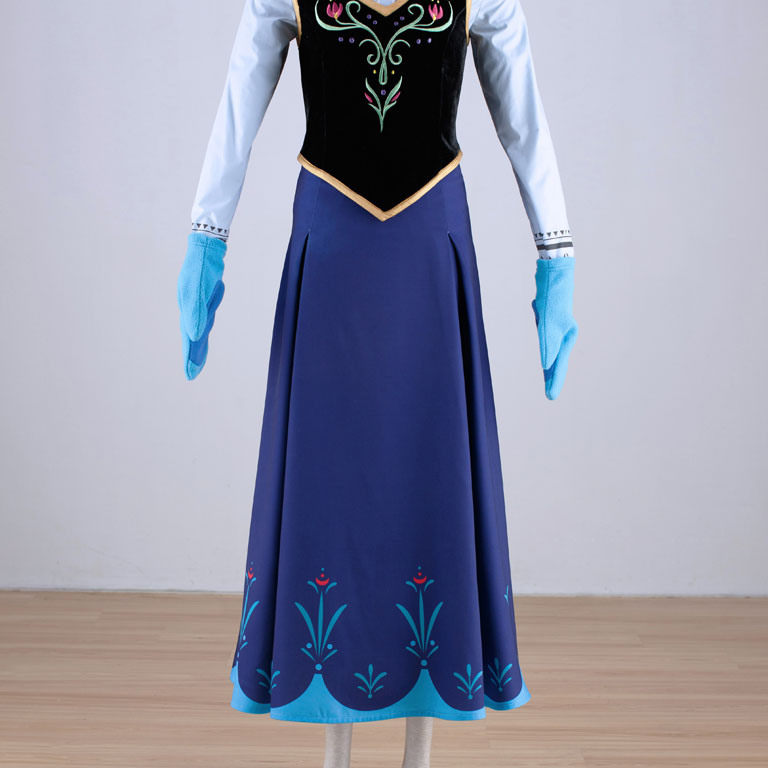 迪士尼穿搭配动漫冰雪奇缘Anna安娜Cosplay角色扮演万圣节女装 - 图3