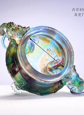 琉璃香炉摆件狮子鼎书房香炉