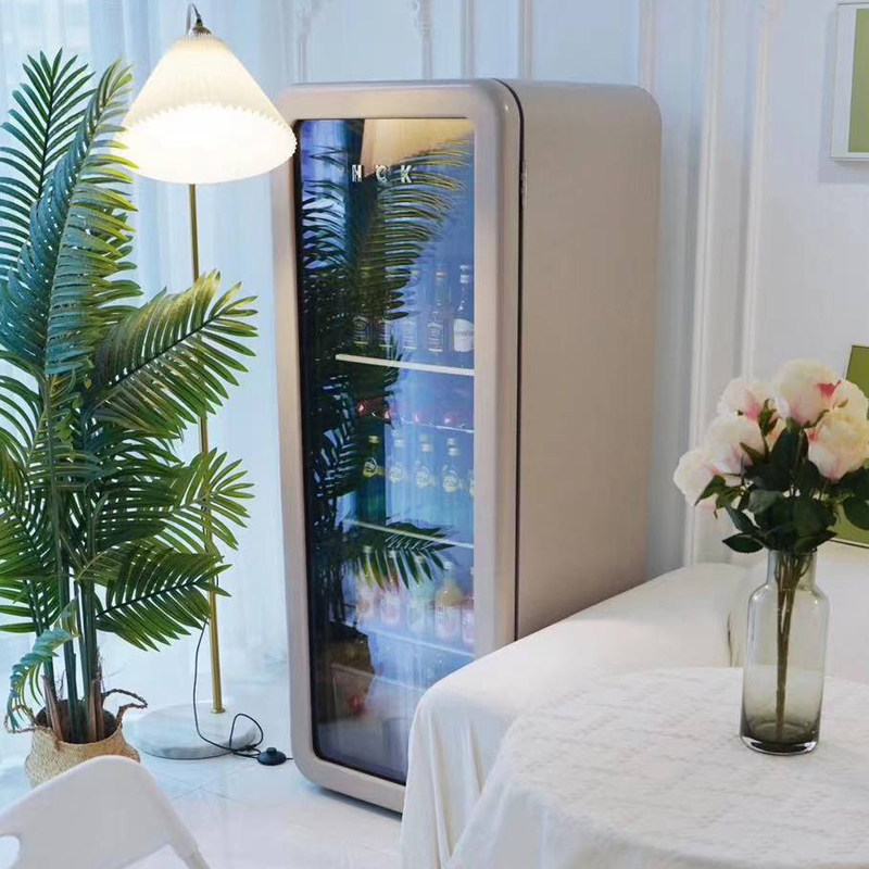 HCK哈士奇冰吧冷冻冷藏柜家用客厅饮料高颜值小型冰箱复古办公室,淘宝优惠券,粉丝福利购,淘宝优惠卷