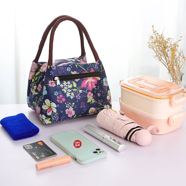 Waterproof handbag women's canvas work small bag nylon Oxford cloth women's bag mother mother -in -law goes out to hand bag