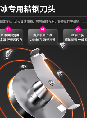 乐创 冰沙机商用隔音带罩碎冰破冰机 奶茶店萃茶机奶盖奶昔沙冰机