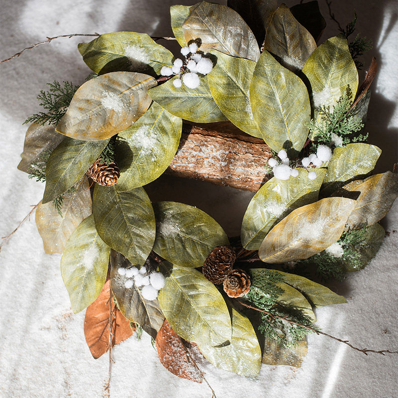 圣诞节日花环花带缠绕藤条花束壁挂墙面装饰品橱窗客厅摆件