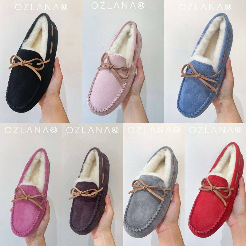 澳洲OZLANA加羊毛豆豆鞋2024年新款羊皮毛一体豆豆鞋 女鞋3006,淘宝优惠券,粉丝福利购,淘宝优惠卷