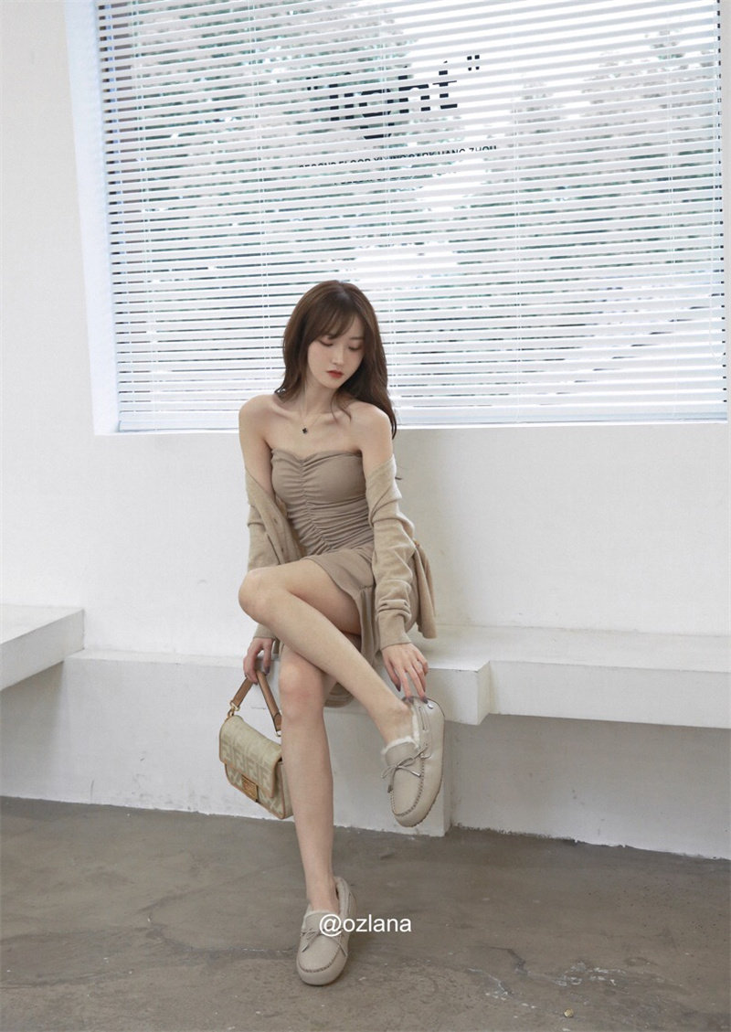 澳洲OZLANA加羊毛豆豆鞋2024年新款羊皮毛一体豆豆鞋 女鞋3006,淘宝优惠券,粉丝福利购,淘宝优惠卷