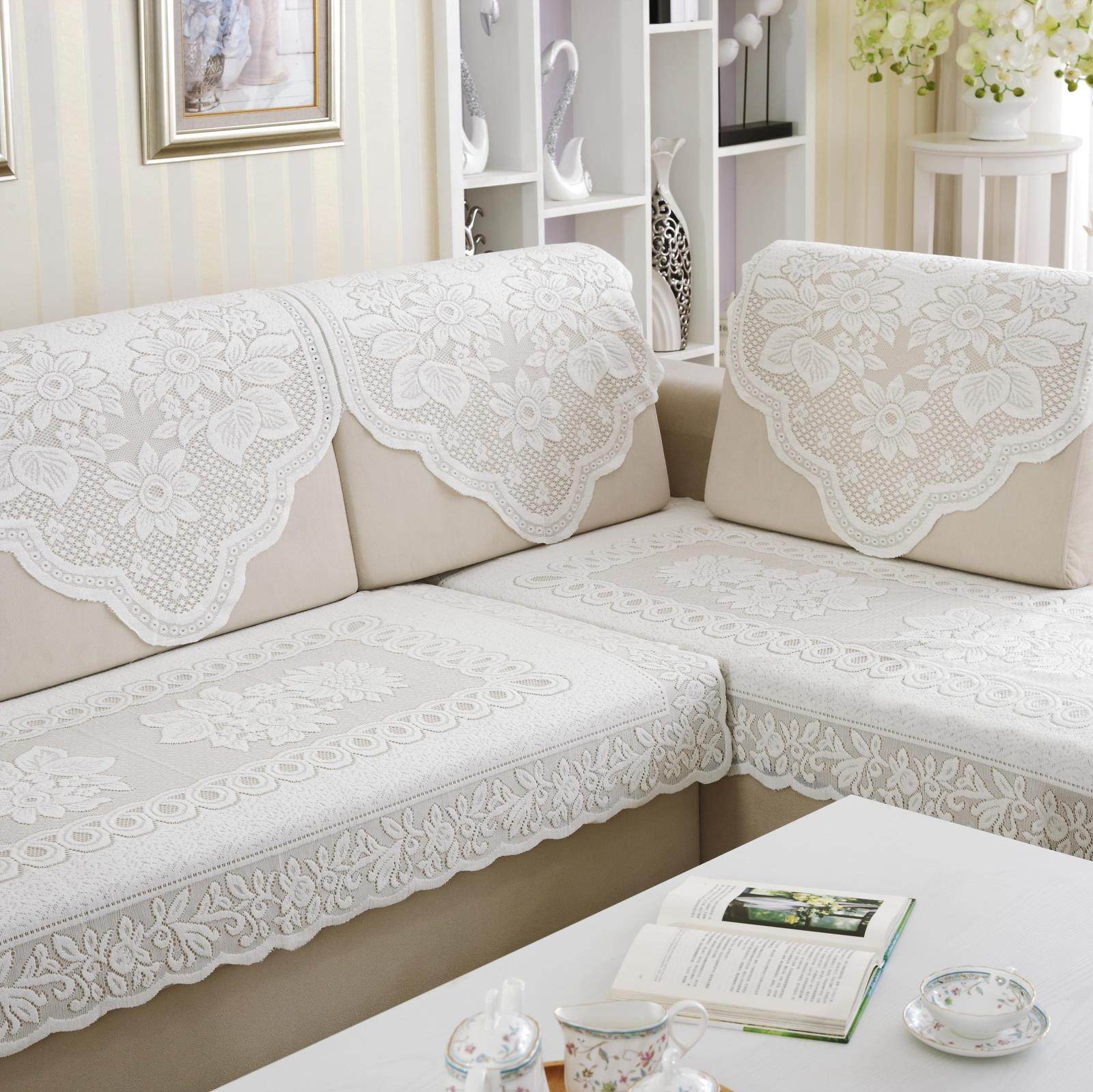 特价百搭加厚型蕾丝全盖防滑沙发套 沙发靠背巾扶手巾沙发垫桌巾,淘宝优惠券,粉丝福利购,淘宝优惠卷