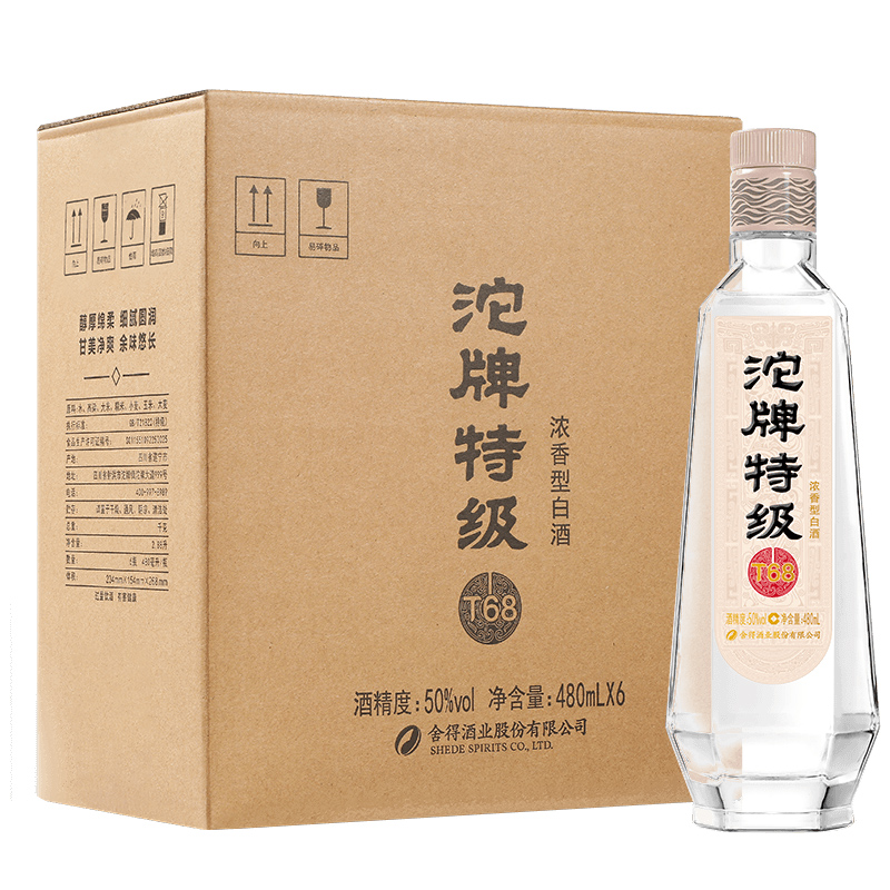 【顺丰速运】沱牌特级酒50度或45度480ml*6瓶整箱装浓香型白酒T68 - 图0