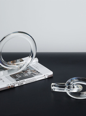 现代简约样板房茶亚克力几何装饰摆件现代极简桌面设计师软装摆设