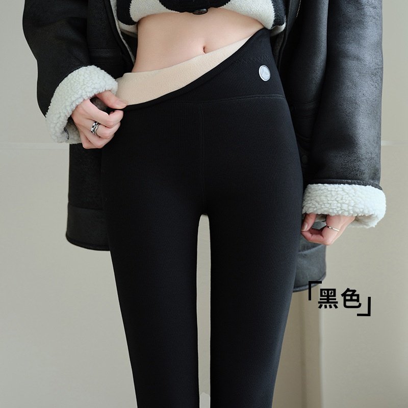 加厚加绒打底裤女外穿秋冬款羊羔绒螺纹特厚保暖棉裤东北绒裤秋裤,淘宝优惠券,粉丝福利购,淘宝优惠卷