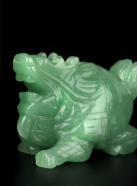 淘运阁瑞兽摆件玉石龙头龟工艺品