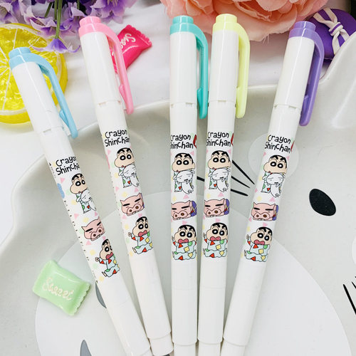日本斑马ZEBRA荧光色标记笔WKT7蜡笔小新联名限定限量版 - 图2