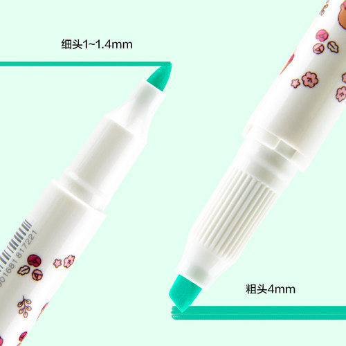 日本斑马ZEBRA荧光色标记笔WKT7蜡笔小新联名限定限量版 - 图1