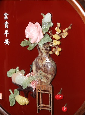 漆花祝福新中式玄关书房手工制作