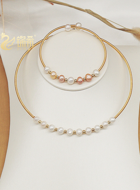 天然淡水珍珠复古礼物手链