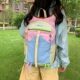 2026 New Contrast Color Backpack Elementary School Junior High School Large Capacity Spine Protector School Bag Women’s Outdoor Mountaineering Cycling Backpack