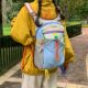 2026 New Contrast Color Backpack Elementary School Junior High School Large Capacity Spine Protector School Bag Women’s Outdoor Mountaineering Cycling Backpack