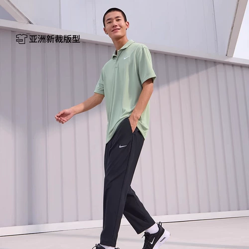 Nike, быстросохнущие черные спортивные дышащие штаны, свободный прямой крой