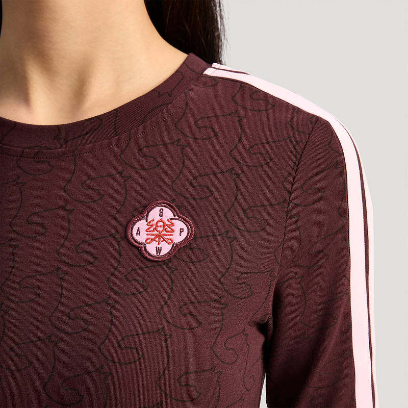 【马思纯同款】阿迪达斯新年26女运动休闲修身长袖圆领T恤 KW4678,淘宝优惠券,粉丝福利购,淘宝优惠卷